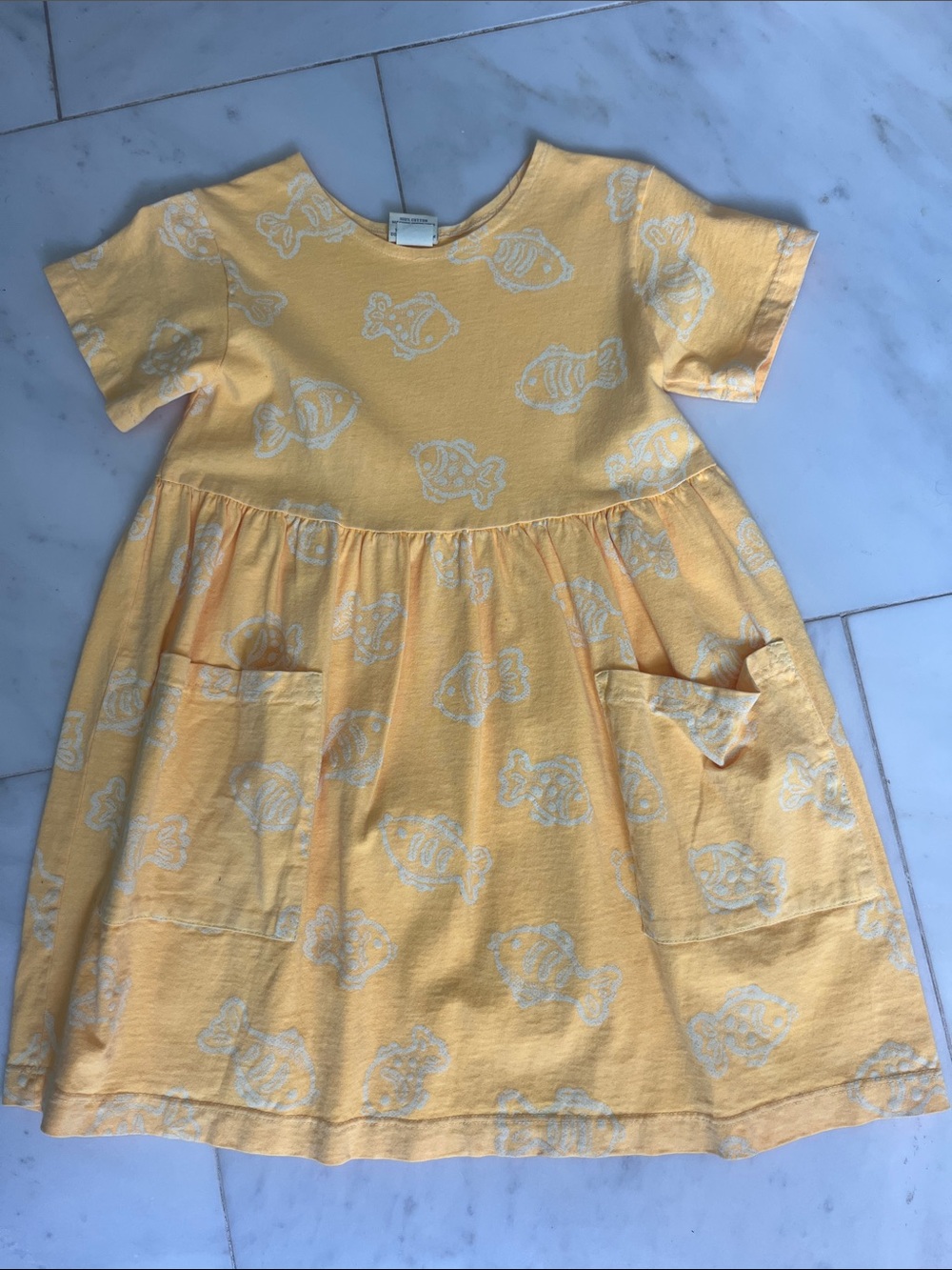 Fresh Produce  Fish-Print Cotton Dress, 6